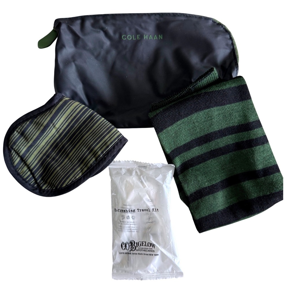 Cole Haan Travel Amenity Kit American‎ Airlines C.O. Bigelow Eye Mask Socks